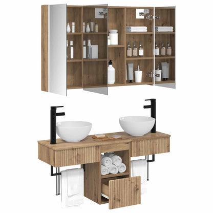 Bathroom Cabinet Set 4 pcs Artisan Oak 103.5 x 15.5 x 70 cm