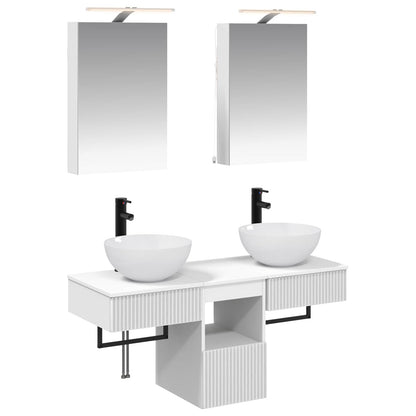 Bathroom Cabinet Set 5 pcs White 40 x 10.5 x 60.5 cm