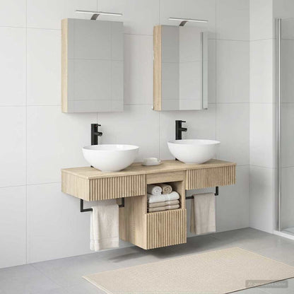 Bathroom Cabinet Set 5 pcs Sonoma Oak 40 x 10.5 x 60.5 cm