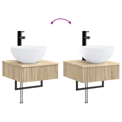 Bathroom Cabinet Set 5 pcs Sonoma Oak 40 x 10.5 x 60.5 cm