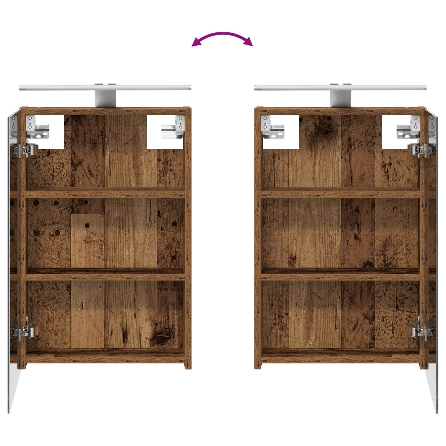 Bathroom Cabinet Set 5 pcs Old Wood 40 x 10.5 x 60.5 cm