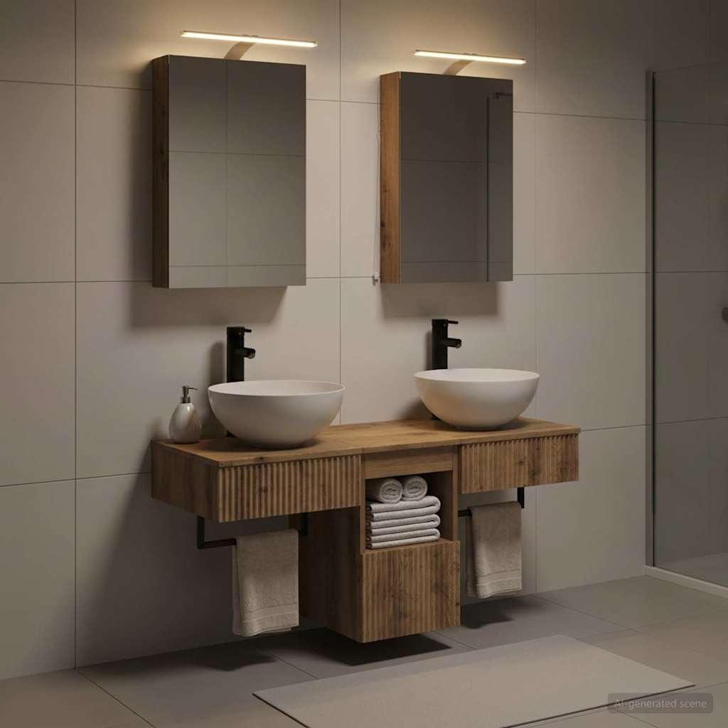 Bathroom Cabinet Set 5 pcs Artisan Oak 40 x 10.5 x 60.5 cm