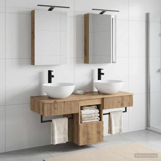 Bathroom Cabinet Set 5 pcs Artisan Oak 40 x 10.5 x 60.5 cm