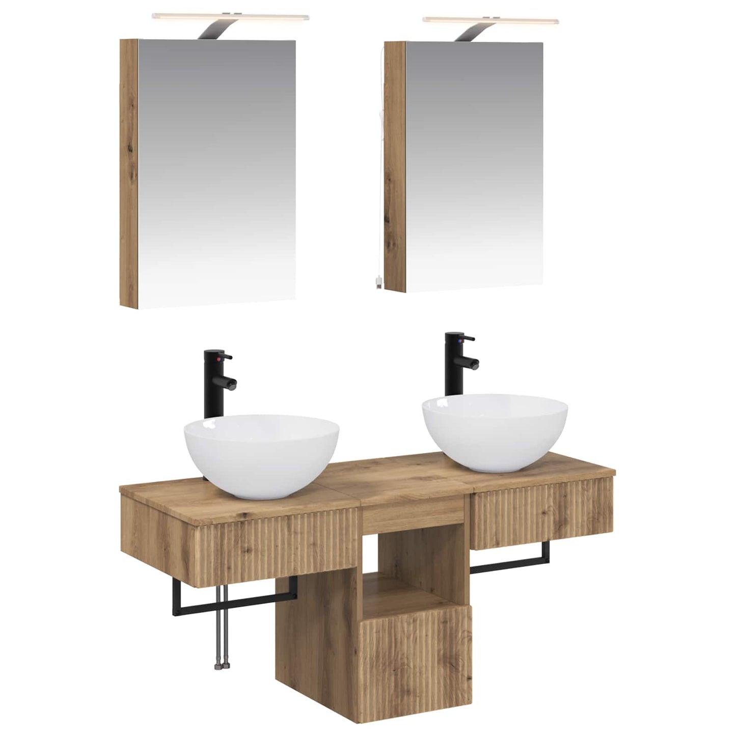 Bathroom Cabinet Set 5 pcs Artisan Oak 40 x 10.5 x 60.5 cm