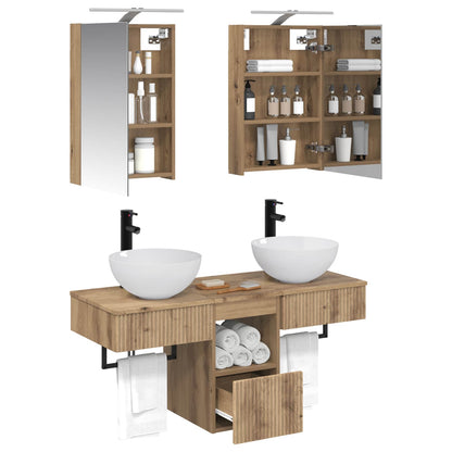 Bathroom Cabinet Set 5 pcs Artisan Oak 40 x 10.5 x 60.5 cm