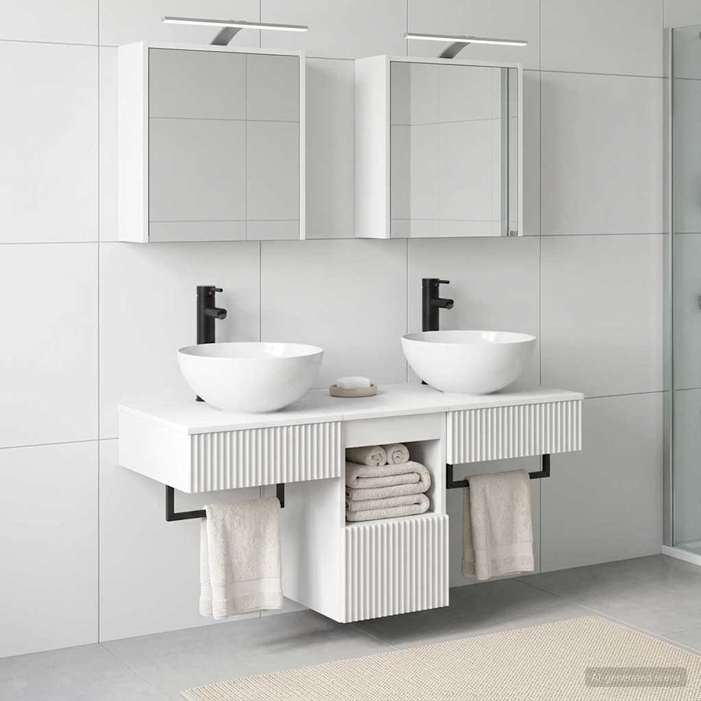 Bathroom Cabinet Set 5 pcs White 43 x 16 x 62.5 cm