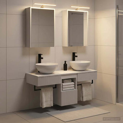 Bathroom Cabinet Set 5 pcs White 43 x 16 x 62.5 cm