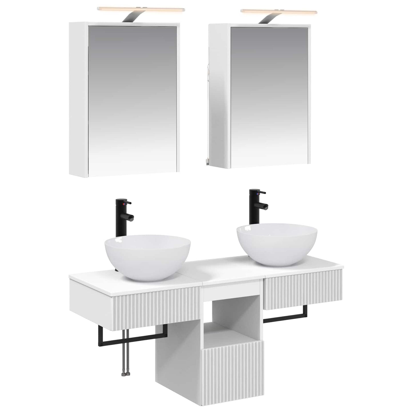 Bathroom Cabinet Set 5 pcs White 43 x 16 x 62.5 cm