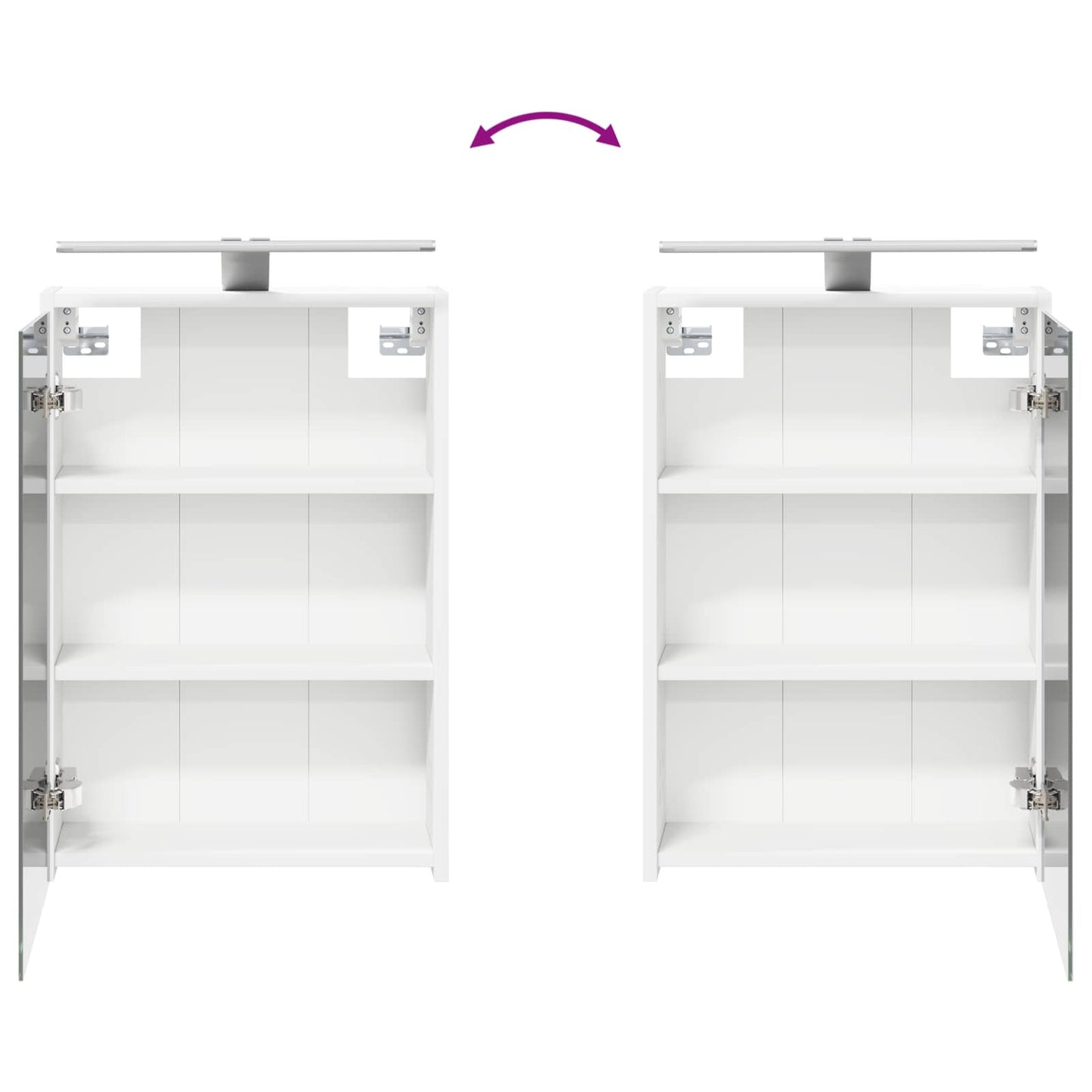 Bathroom Cabinet Set 5 pcs White 43 x 16 x 62.5 cm