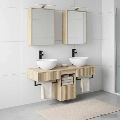 Bathroom Cabinet Set 5 pcs Sonoma Oak 43 x 16 x 62.5 cm