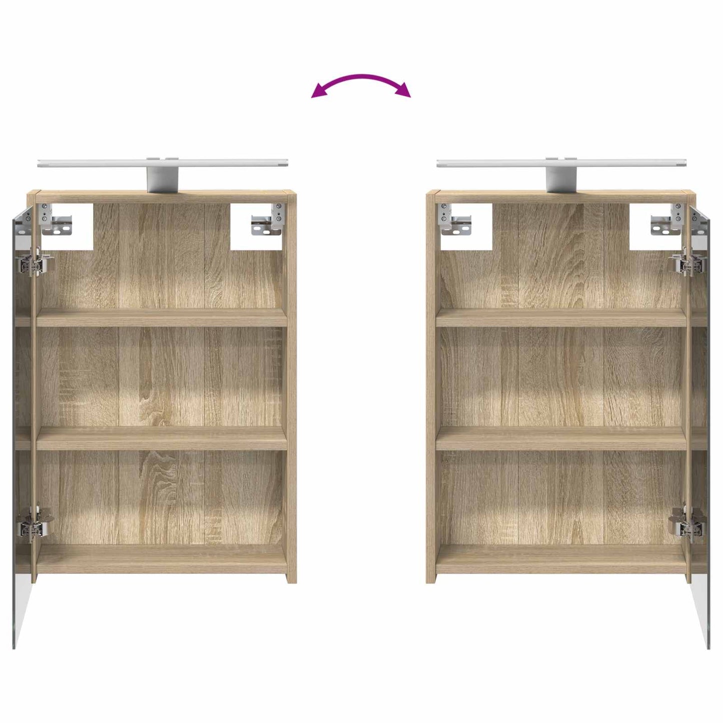 Bathroom Cabinet Set 5 pcs Sonoma Oak 43 x 16 x 62.5 cm