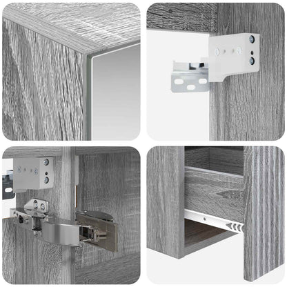 Bathroom Cabinet Set 5 pcs Grey Sonoma 43 x 16 x 62.5 cm