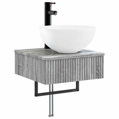 Bathroom Cabinet Set 5 pcs Grey Sonoma 43 x 16 x 62.5 cm