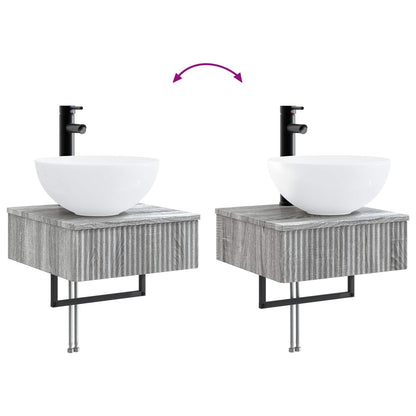 Bathroom Cabinet Set 5 pcs Grey Sonoma 43 x 16 x 62.5 cm