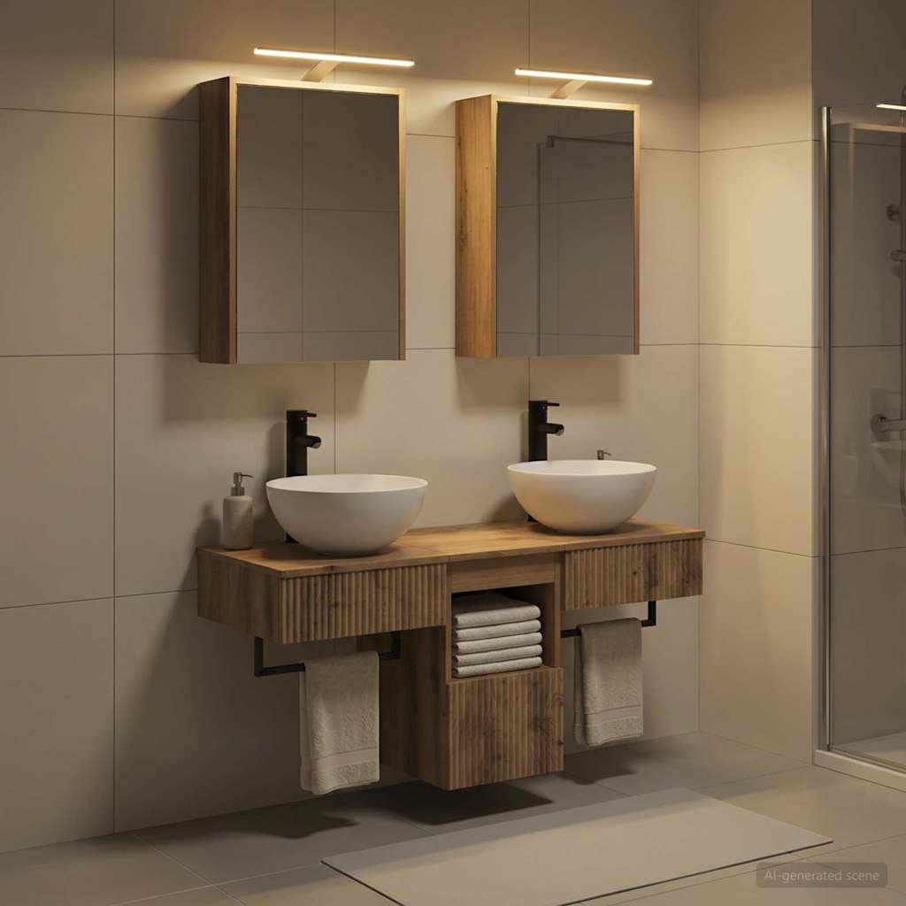 Bathroom Cabinet Set 5 pcs Artisan Oak 43 x 16 x 62.5 cm