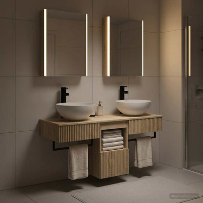 Bathroom Cabinet Set 5 pcs Sonoma Oak 43 x 11.5 x 60.5 cm
