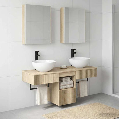 Bathroom Cabinet Set 5 pcs Sonoma Oak 43 x 11.5 x 60.5 cm