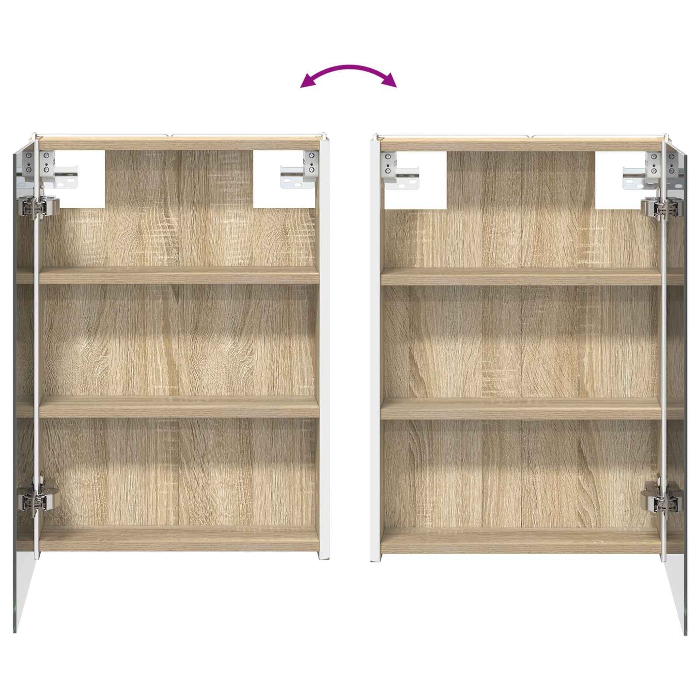 Bathroom Cabinet Set 5 pcs Sonoma Oak 43 x 11.5 x 60.5 cm