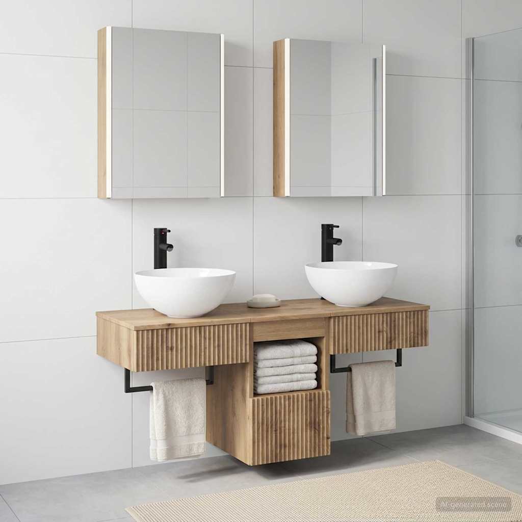 Bathroom Cabinet Set 5 pcs Artisan Oak 43 x 11.5 x 60.5 cm