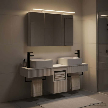 Bathroom Cabinet Set 4 pcs White 100 x 14.5 x 70 cm