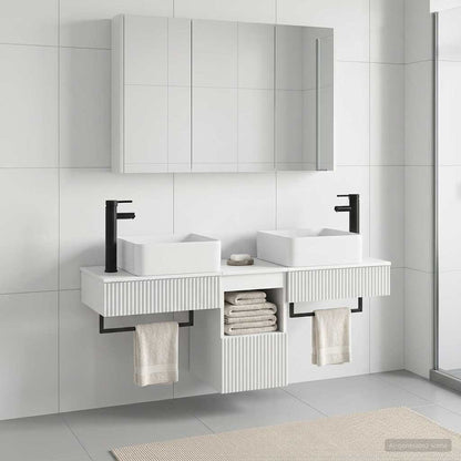 Bathroom Cabinet Set 4 pcs White 103.5 x 15.5 x 70 cm