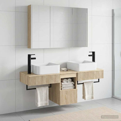 Bathroom Cabinet Set 4 pcs Sonoma Oak 103.5 x 15.5 x 70 cm