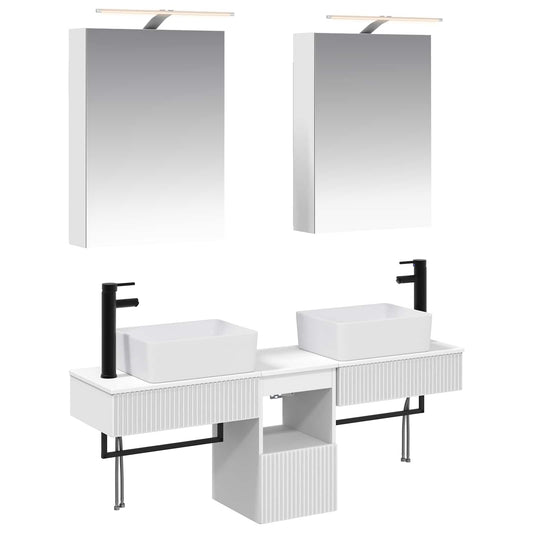 Bathroom Cabinet Set 5 pcs White 50 x 14.5 x 70 cm