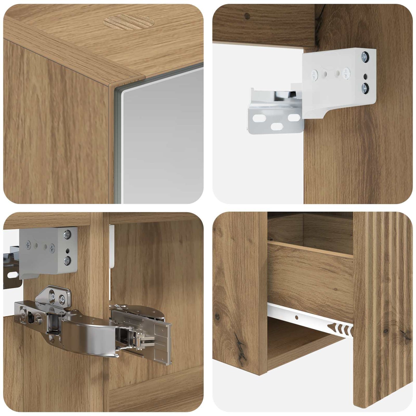 Bathroom Cabinet Set 5 pcs Artisan Oak 50 x 14.5 x 70 cm