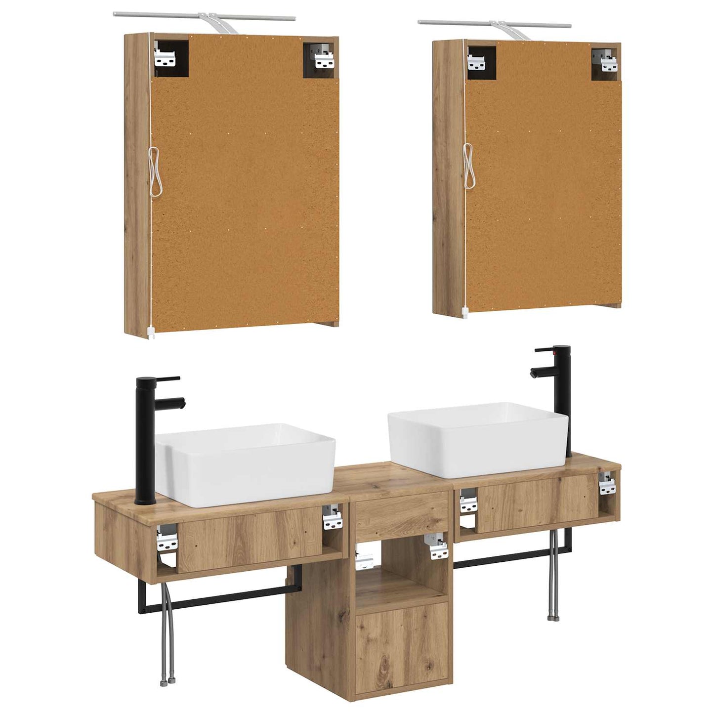 Bathroom Cabinet Set 5 pcs Artisan Oak 50 x 14.5 x 70 cm