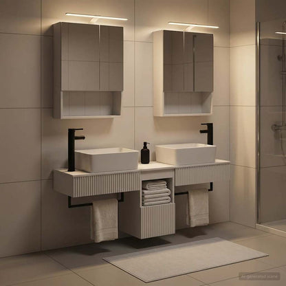 Bathroom Cabinet Set 5 pcs White 50 x 14.5 x 70 cm