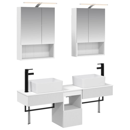 Bathroom Cabinet Set 5 pcs White 50 x 14.5 x 70 cm