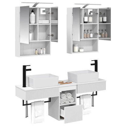 Bathroom Cabinet Set 5 pcs White 50 x 14.5 x 70 cm
