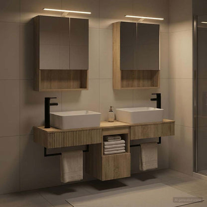 Bathroom Cabinet Set 5 pcs Sonoma Oak 50 x 14.5 x 70 cm