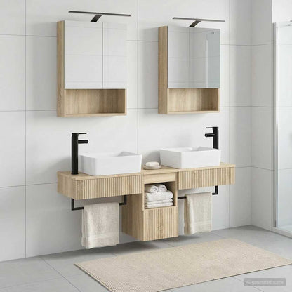 Bathroom Cabinet Set 5 pcs Sonoma Oak 50 x 14.5 x 70 cm