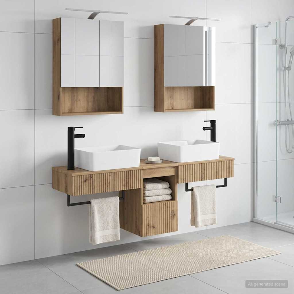 Bathroom Cabinet Set 5 pcs Artisan Oak 50 x 14.5 x 70 cm