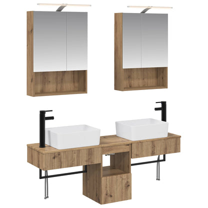 Bathroom Cabinet Set 5 pcs Artisan Oak 50 x 14.5 x 70 cm