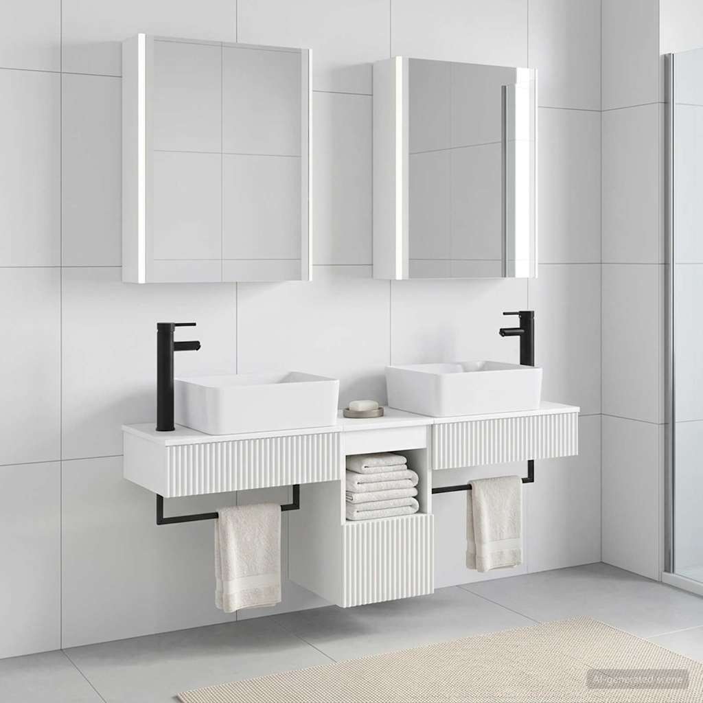 Bathroom Cabinet Set 5 pcs White 53 x 15.5 x 70 cm