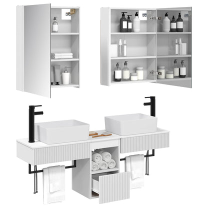Bathroom Cabinet Set 5 pcs White 53 x 15.5 x 70 cm