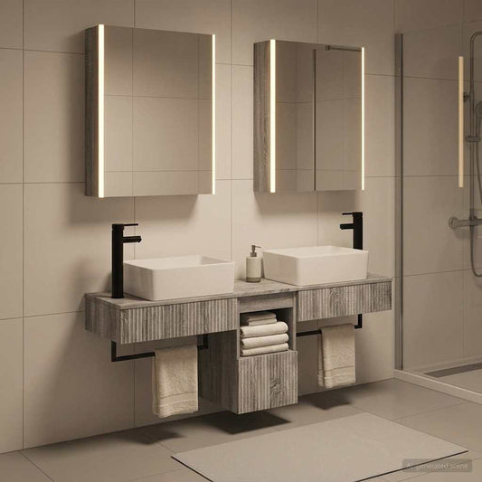 Bathroom Cabinet Set 5 pcs Grey Sonoma Engineered Wood