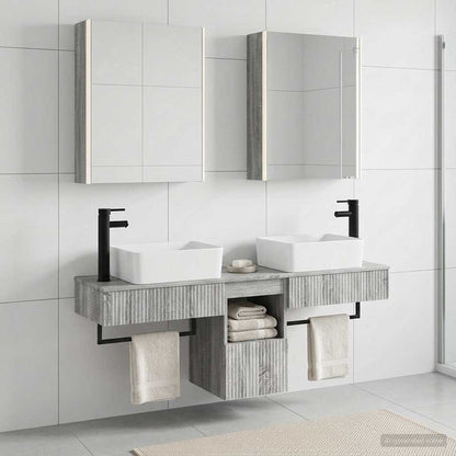 Bathroom Cabinet Set 5 pcs Grey Sonoma 53 x 15.5 x 70 cm
