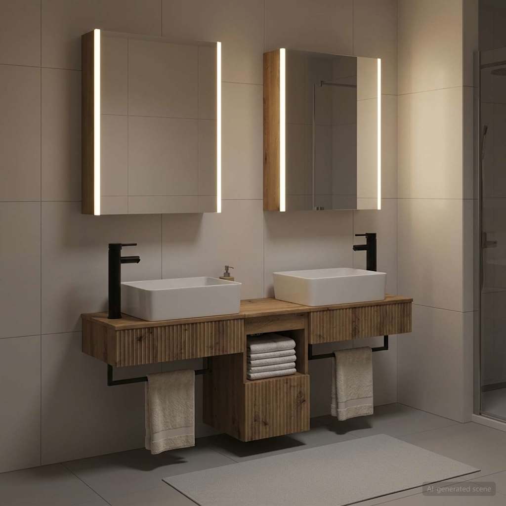 Bathroom Cabinet Set 5 pcs Artisan Oak 53 x 15.5 x 70 cm