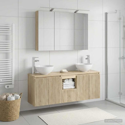 Bathroom Cabinet Set 4 pcs Sonoma Oak 100 x 14.5 x 70 cm