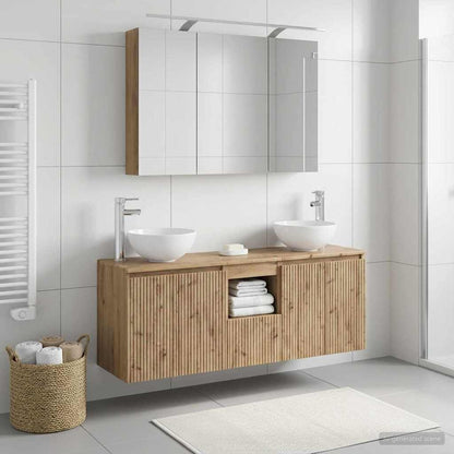 Bathroom Cabinet Set 4 pcs Artisan Oak Engineered Wood