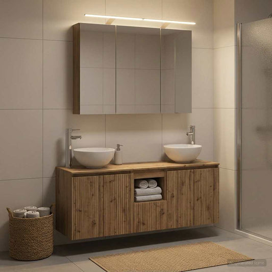 Bathroom Cabinet Set 4 pcs Artisan Oak 100 x 14.5 x 70 cm