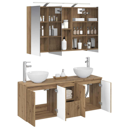 Bathroom Cabinet Set 4 pcs Artisan Oak 100 x 14.5 x 70 cm