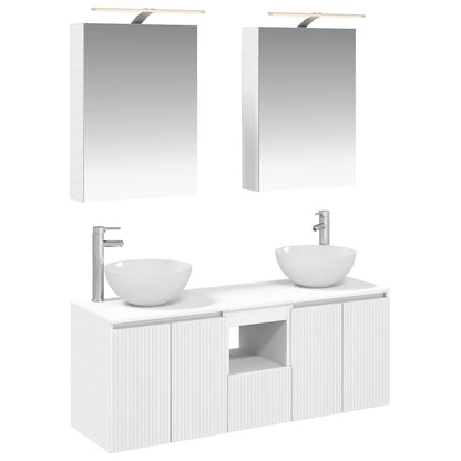 Bathroom Cabinet Set 5 pcs White 50 x 14.5 x 70 cm