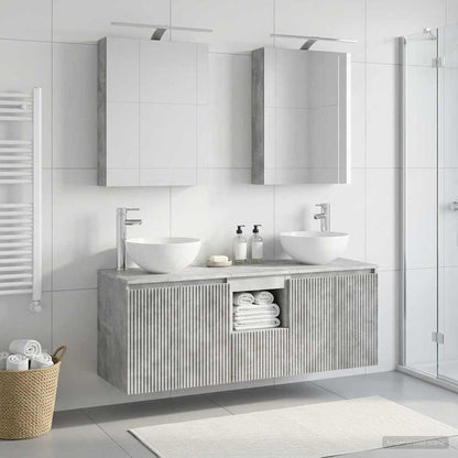 Bathroom Cabinet Set 5 pcs Concrete Grey 50 x 14.5 x 70 cm