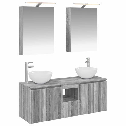 Bathroom Cabinet Set 5 pcs Grey Sonoma 50 x 14.5 x 70 cm