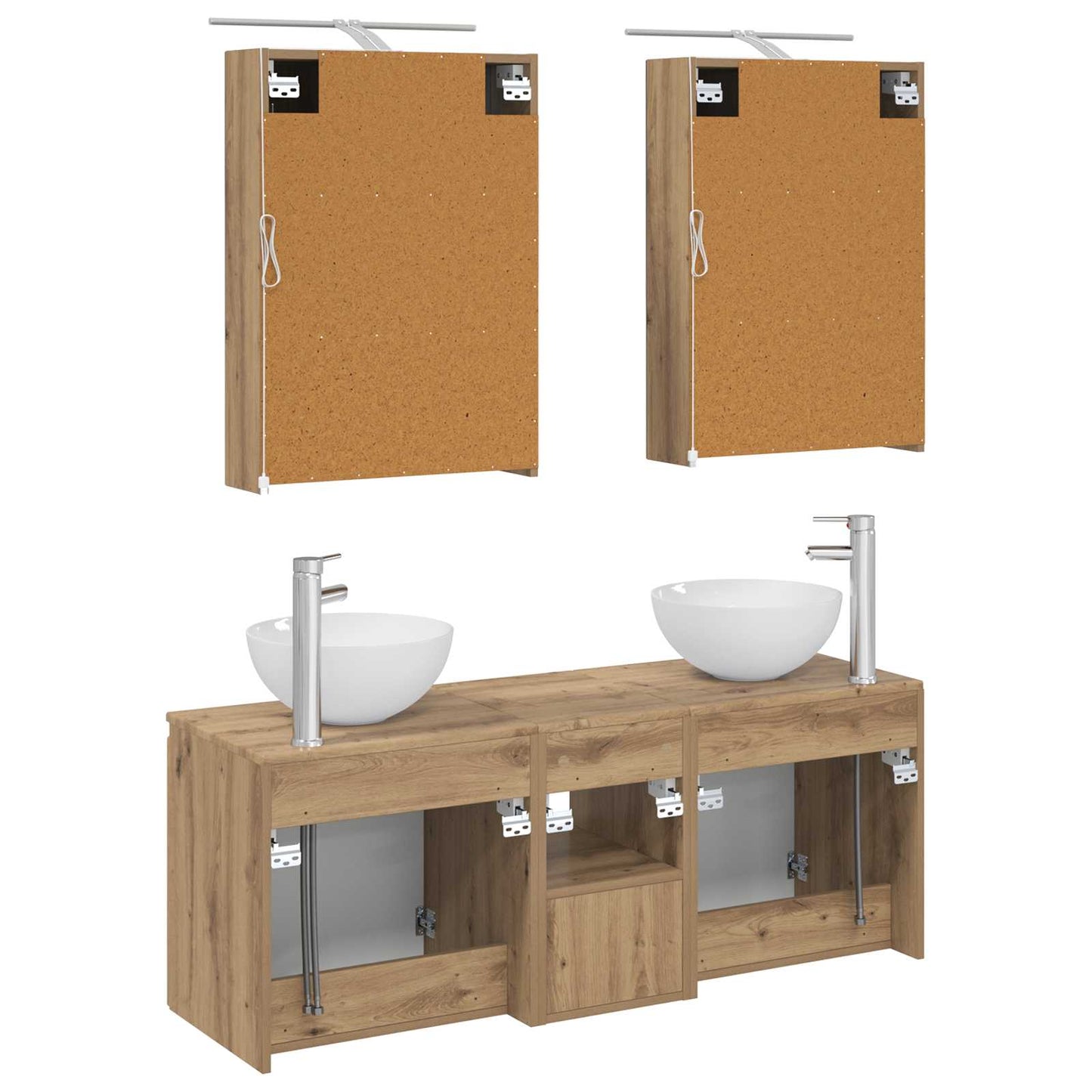 Bathroom Cabinet Set 5 pcs Artisan Oak 50 x 14.5 x 70 cm
