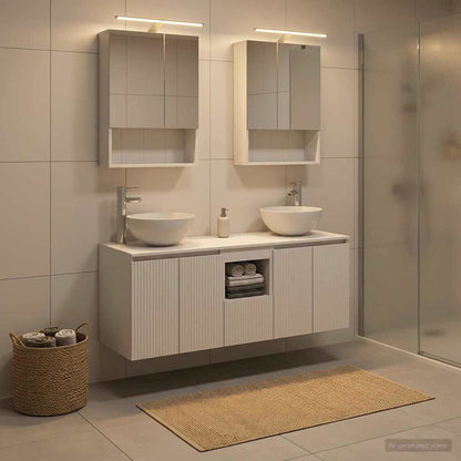 Bathroom Cabinet Set 5 pcs White 50 x 14.5 x 70 cm
